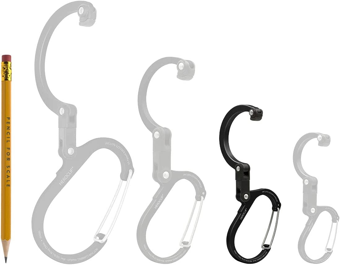 Carabiner Clip and Hook (Small) for Purse, Stroller, and Backpack