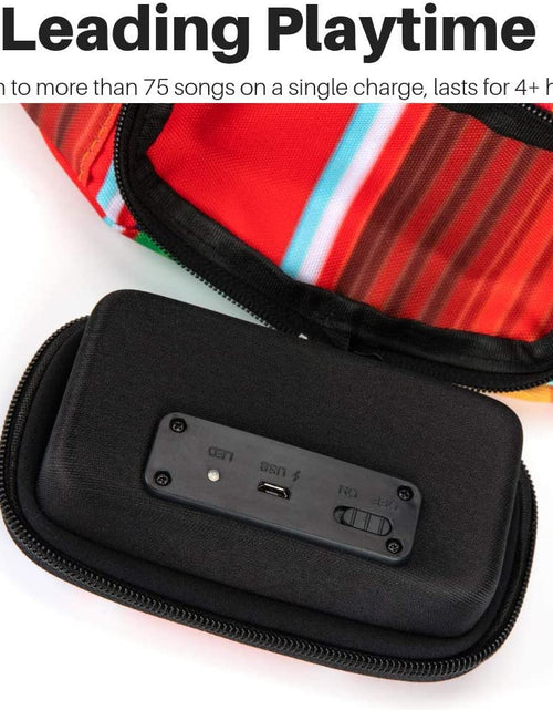 Load image into Gallery viewer, Fannypack with Speakers. Bluetooth Fanny Pack for Parties / Festivals / Raves / Beach / Boats. Rechargeable, Works with Iphone &amp; Android. (Rainbow, 2022 Edition)
