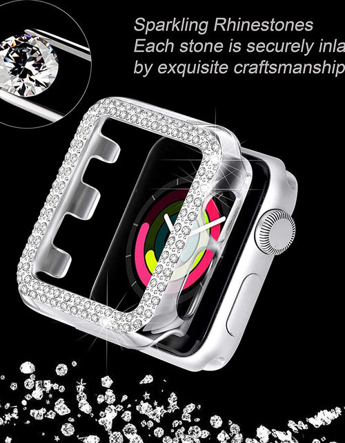 Load image into Gallery viewer, Bling Case Compatible with Apple Watch 40Mm, Full Cover Bumper Screen Protector for Iwatch SE Series 6 Series 5 Series 4 (Clear-40Mm)
