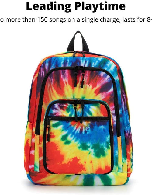Load image into Gallery viewer, Bluetooth Speaker Backpack with 20-Watt Speakers &amp; Subwoofer for Parties/Festivals/Beach/School. Rechargeable, Works with Iphone &amp; Android (Tie Dye, 2022 Edition)
