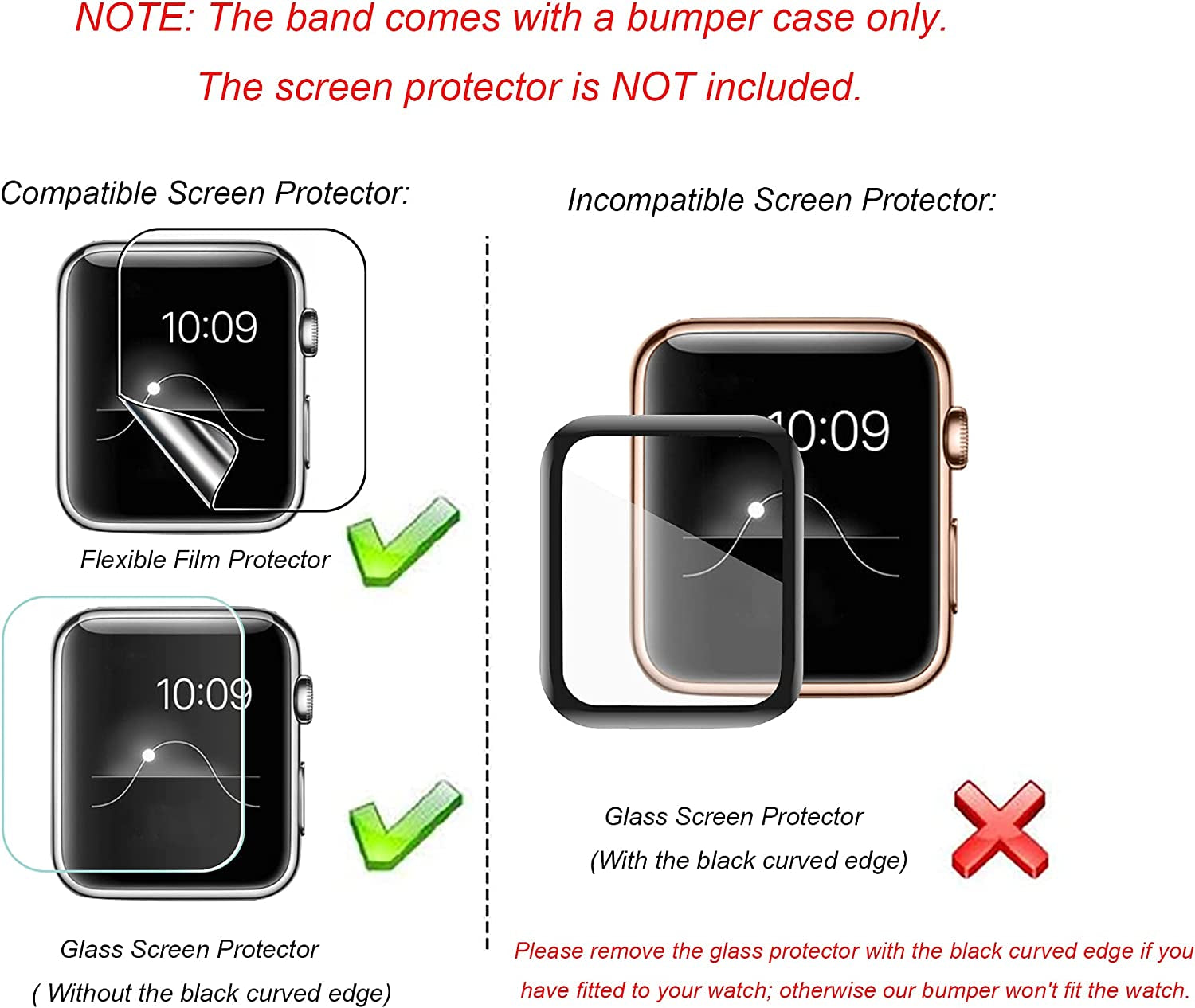 Bling Case Compatible with Apple Watch 40Mm, Full Cover Bumper Screen Protector for Iwatch SE Series 6 Series 5 Series 4 (Clear-40Mm)