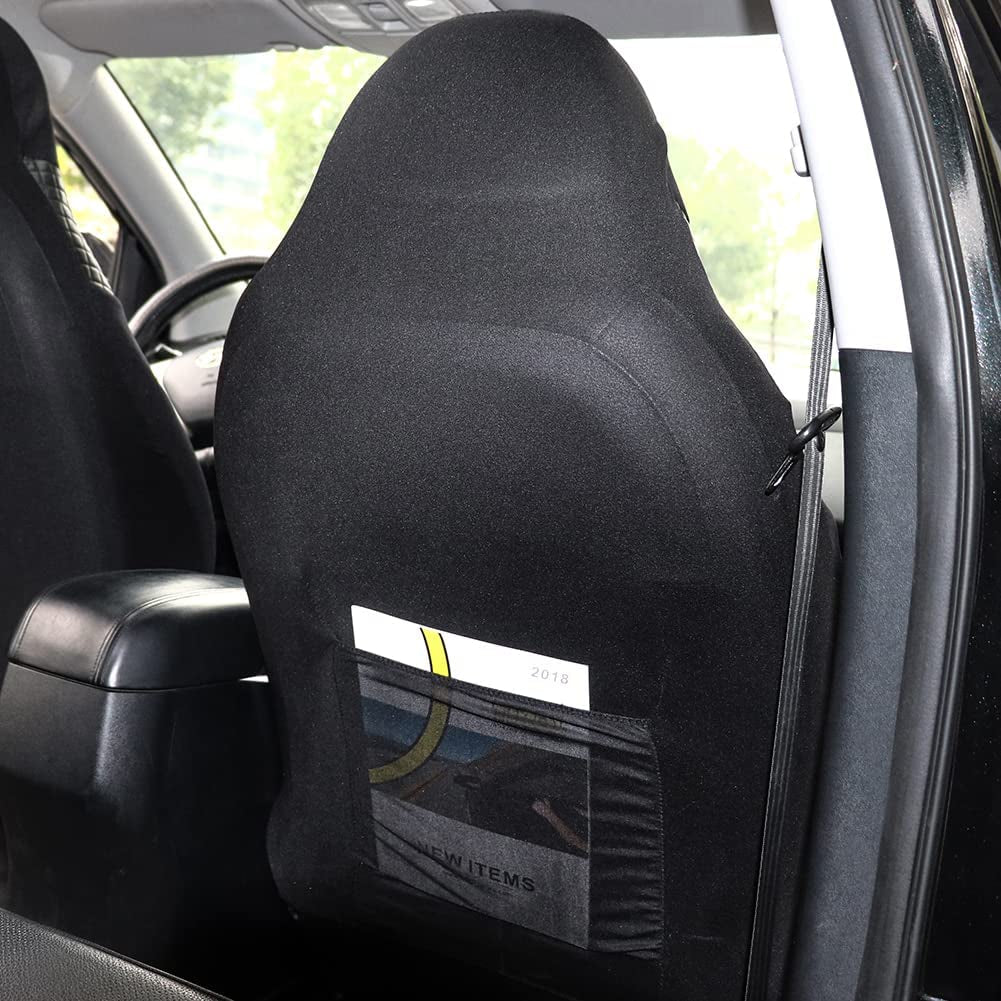 Car Seat Cover PU Leather Protector for Auto Front High Back Seats anti Slip Seat Cushion Organizer for Cars