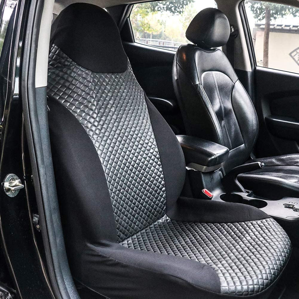 Car Seat Cover PU Leather Protector for Auto Front High Back Seats anti Slip Seat Cushion Organizer for Cars